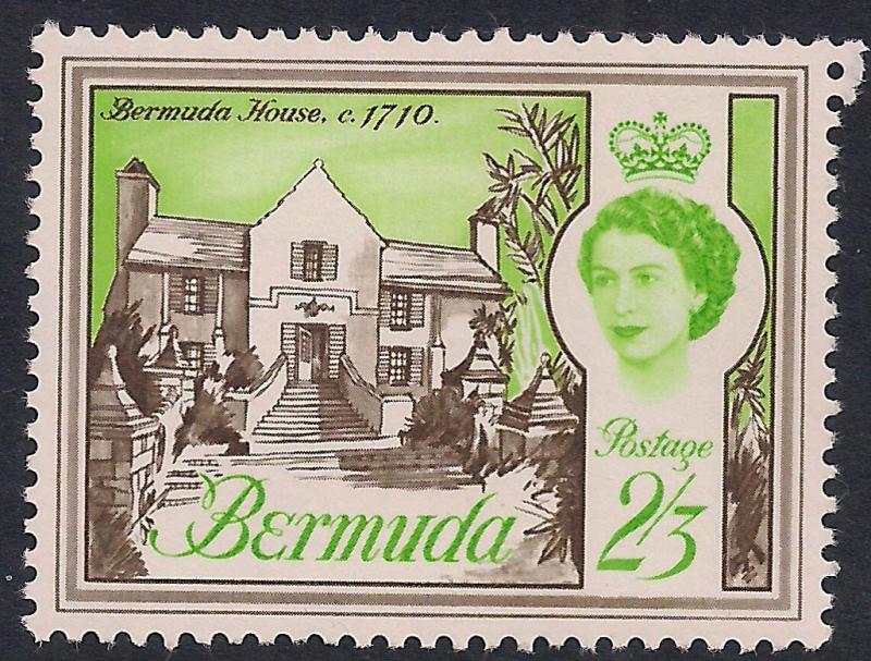 Bermuda 1962 - 68 QE2 2/-3d Bermuda House Umm SG 175 ( K760 )