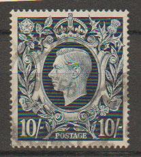 GB George VI  SG 478ab Blot on Scroll variety- Used