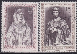 Poland 1988 Sc 2884-5 Rycheza Kazimierz I Odnowiciel Stamp Used