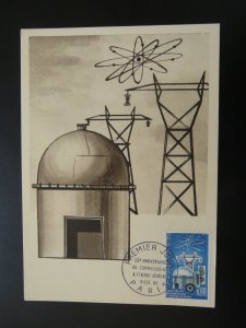 atomic energy electricity maximum card France 1965