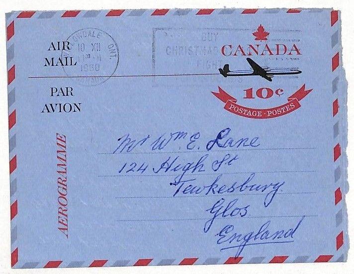 Canada Willowdale Ontario Glos GB Cover {samwells-covers} 1960 VV130