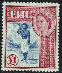 FIJI 1954 QEII BUGLER 1 POUND MNH **