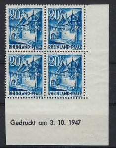 Germany - under French occupation Scott # 6N7; mint nh, b/4, var print date