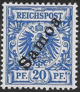 SAMOA (GERMAN) SGG4 1900 20pf ULTRAMARINE MTD MINT