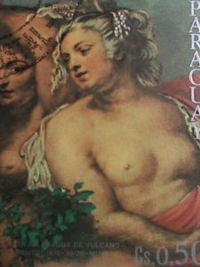 ​PARAGUAY-PROMOTION SALE-WORLD FAMOUS NUDE ART PAINTING LARGE SIZE STAMP VF