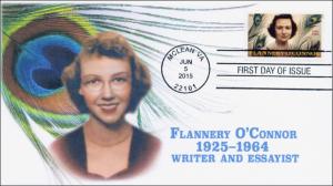 SC 5003, 2015, Flannery O'Connor, American Literature, FDC, BW, 93 Cent, 15-164