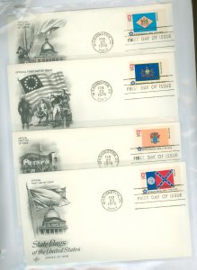 US 1633-1682 Complete FDC set of 50 states, 4 different cachets