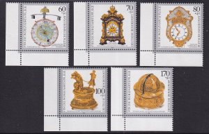 Germany   #B734-B738  MNH  1992  antique clocks