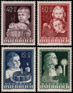 ✔️ AUSTRIA 1949 - CHILD WELLFARE - Sc. B260/3 Mi. 929/2 MNH ** €80  [12.2]