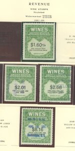 United States #RE196/199/200/203 Used Multiple