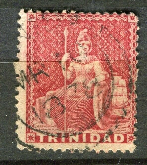 TRINIDAD; 1870s early classic QV issue used Shade of 1d. value