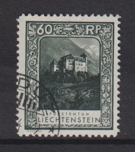 Liechtenstein  #103  used  1930 Gutenberg Castle 60rp