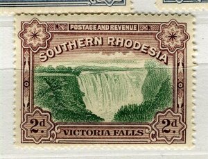 S.RHODESIA; 1932 early GV Victoria Falls issue Mint hinged Shade of 2d. value