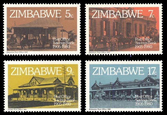 Zimbabwe 1980 Scott #434-437 Mint Never Hinged