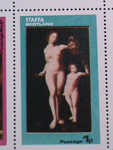 ​STAFFA -SCOTLAND- PROMOTION-WORLD FAMOUS NUDE ART PAINTING MNH VF EST.$12