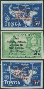 Tonga 1967 SG225-227 US Peace Corps Airmail set of 3 MLH