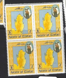 QATAR  (PP1906B)   5 R    SG 772  BL OF 4      MNH