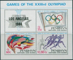 Cook Islands Penrhyn 1984 SG359 Olympic Games MS MNH