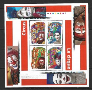 CANADA - 1998 THE CIRCUS SOUVENIR SHEET - SCOTT 1760b - MNH