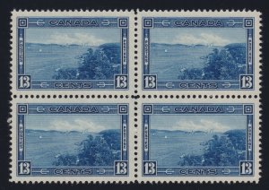 Canada Sc #242 (1938) 13c Halifax Harbour Block of 4 Mint VF NH MNH