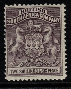 RHODESIA SG6 1892 2/6 GREY-PURPLE MTD MINT