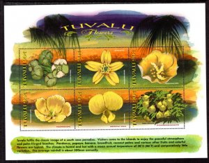 Tuvalu 810 Flowers Souvenir Sheet MNH VF