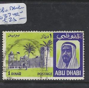 ABU DHABI  (PP1501B)  SHEIKH  1 DINAR SG 37   VFU