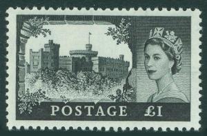 SG762, £1 black, NH MINT. NO WATERMARK.