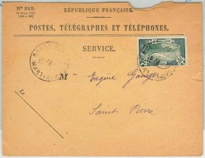 45071 MARTINIQUE - POSTAL HISTORY: LETTER from Basse-Point to USA 1932-