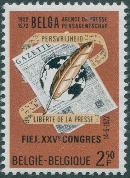 Belgium 1972 SG2273 2f.50 Quill Pen and Newspaper MNH