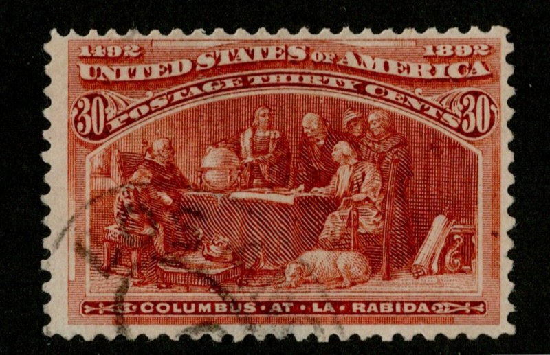 EDSLS8 SCOTT 239 1893 30¢ Columbian USED VF CV $90.00