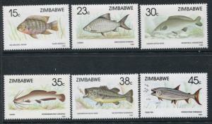 Zimbabwe 588-593, MNH, Michel 406-411. Fisch 1989 X12111