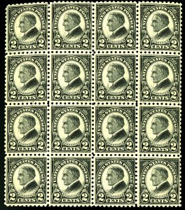 U.S. #612 MINT BLOCK OF 12 OG LH 