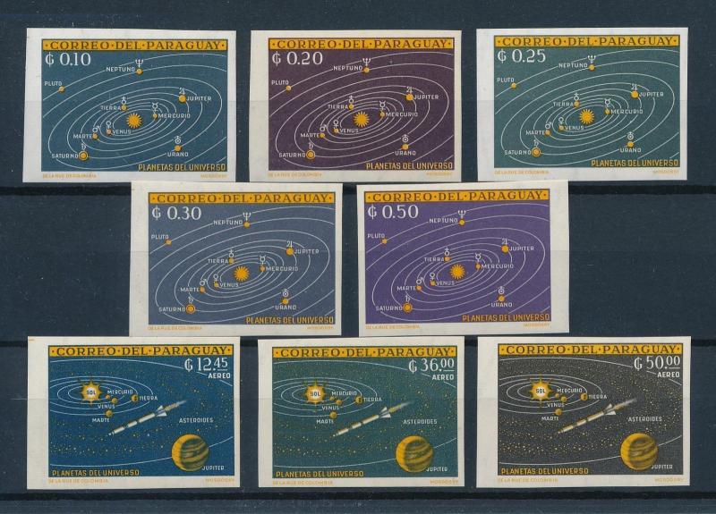 [96946] Paraguay 1962 Space Travel Weltraum Planets Imperf. MNH