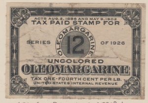 U.S. Scott #FE-66A Series of 1926 Oleomargarine - Springer Stamp - Used Single