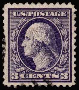 U.S. Scott #529: 1918 3¢ George Washington, Type III, Used, VF+