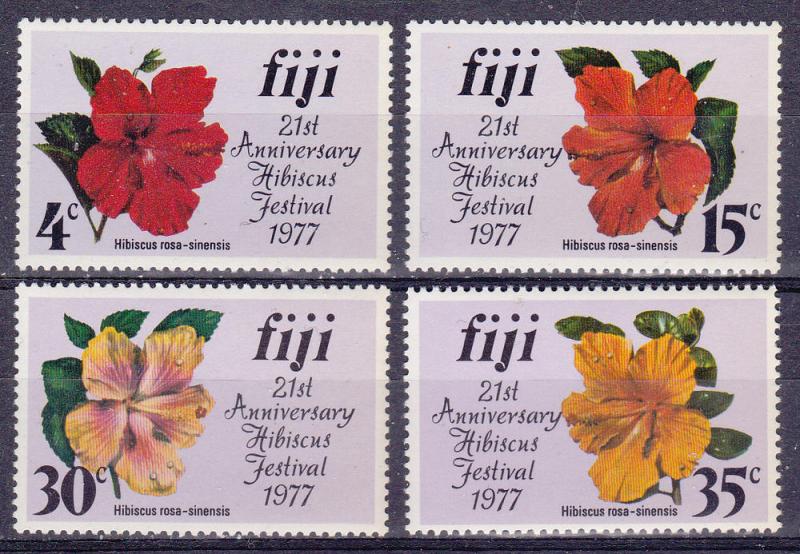 Fiji 376-79 MNH 1977 Hibiscus Festival