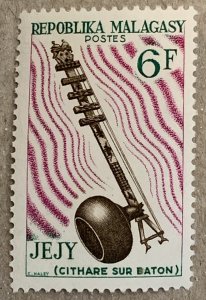 Malagasy 1965 6fr Jejy musical instrument, MNH.  Scott 363, CV $0.50