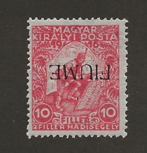 Fiume B1a. MH. Inverted Overprint.