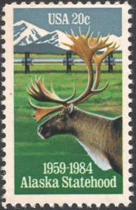 SC#2066 20¢ Alaska Statehood, 25th Anniversary Single (1984) MNH