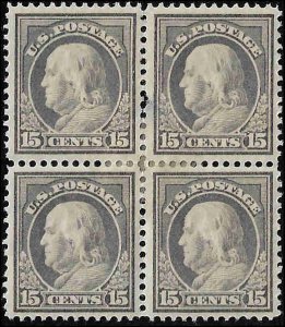 418 Mint,OG,HR... Block of 4... SCV $340.00... VF+