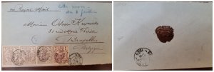 O) 1895 HAITI, POR ROYAL MAIL, COAT OF ARMS . LEAVES DROOPING, CIRCULATED COVER