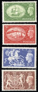 Great Britain Stamps # 286-9 MNH VF George VI