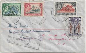 1944 Lunga, British Solomon Islands to Wellington, New Zealand Regis... (C5974)