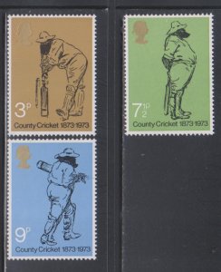Great Britain,  Cricket (SC# 694-696) MNH SET