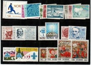 Norway Scott 647-68 Mint hinged (1975 Comm. Year Set) - Catalog Value $24.55