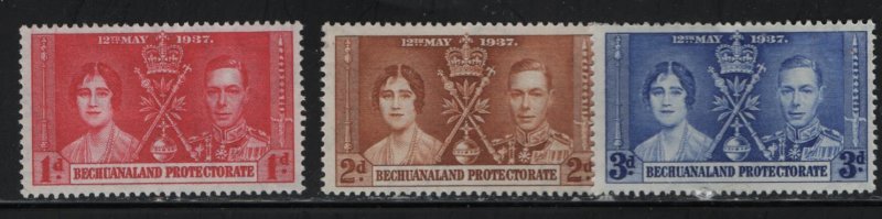 BECHUANALAND PROTECTORATE 121-123   MINT HINGED