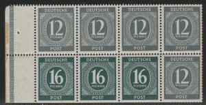 Germany AM-Post Scott # 539a, mint nh, se-tenant, booklet pane, Mi# HBl123