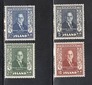 Iceland Stamps # 274-7 MNH XF Scott Value $59.00