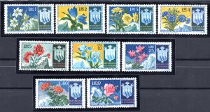 1953 Flowers I. Issue No. 400/408 - MNH